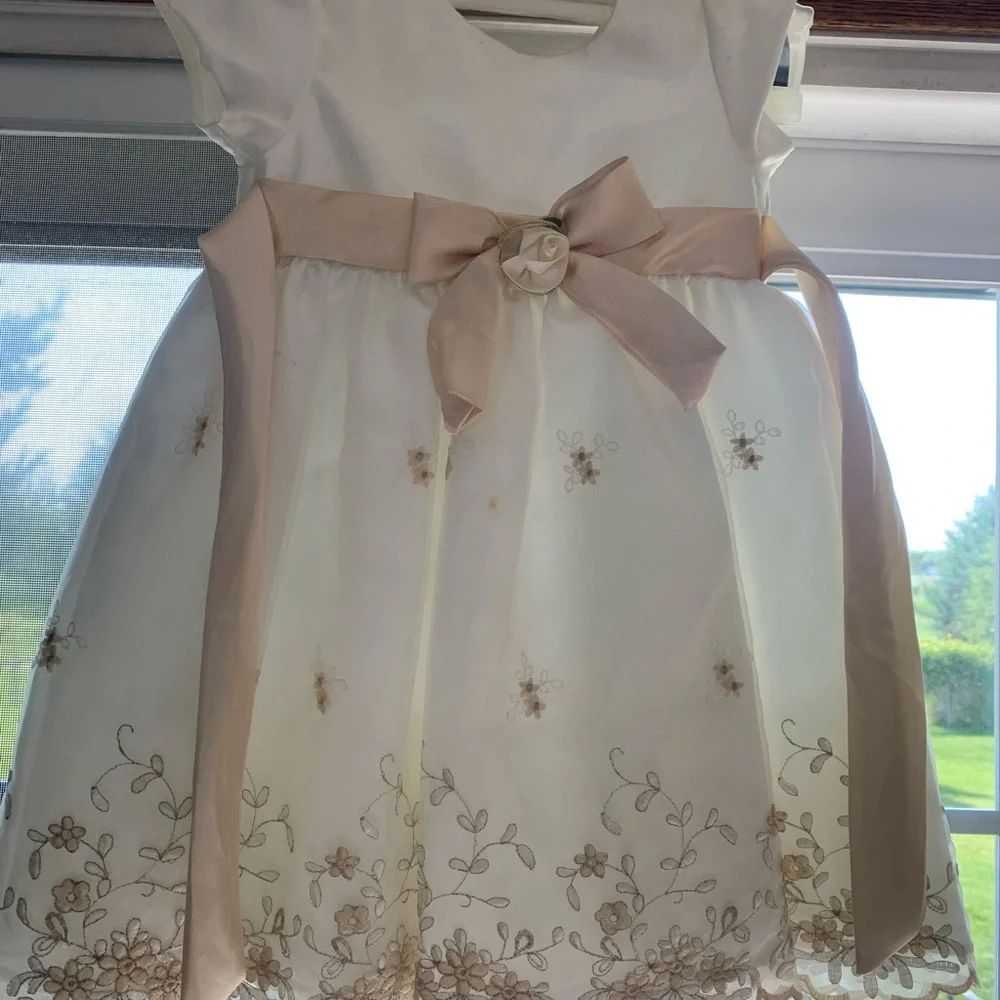 Youngland Cream Baby Dress - Picture 2 of 2